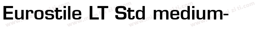 Eurostile LT Std medium字体转换